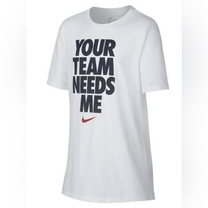 NIKE white graphic logo T shirt size XL